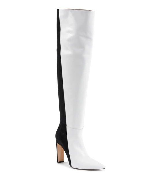 Alexandra - High Boot Black White - Which Mark
