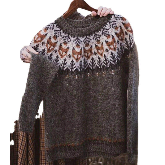 Women's European And American National Style Jacquard Sweater - Which Mark