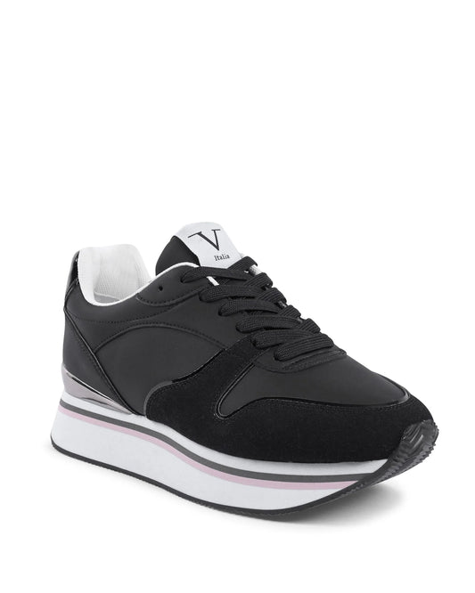 V Italia Womens Sneaker Black SNK 003 W BLACK - Which Mark