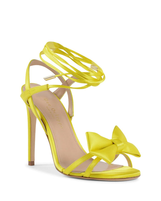 Nancy Satin Sandal - Yellow - Which Mark