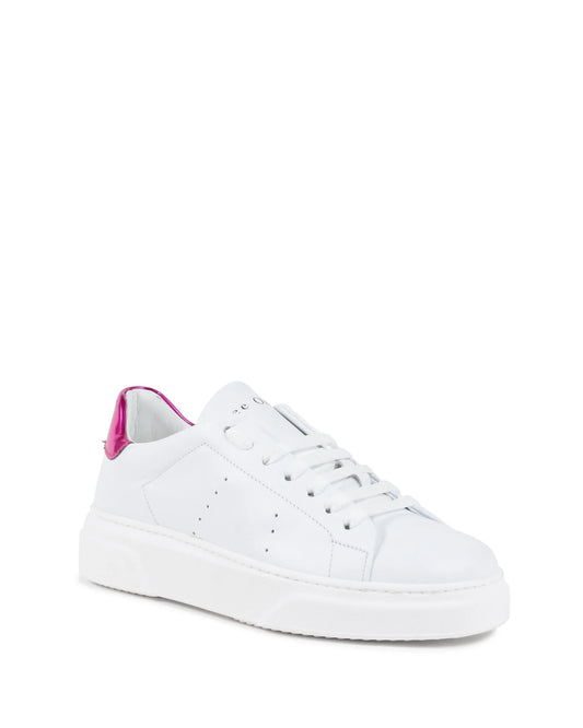 Runaround Sneaker White/Fuxia - Which Mark