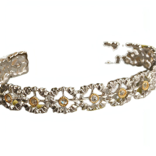 925 Silver Gold Plated Openwork Bracelet - Which Mark