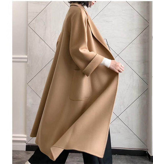 Water Ripple Cashmere Women's Long Reversible Coat – Luxury & - Which Mark