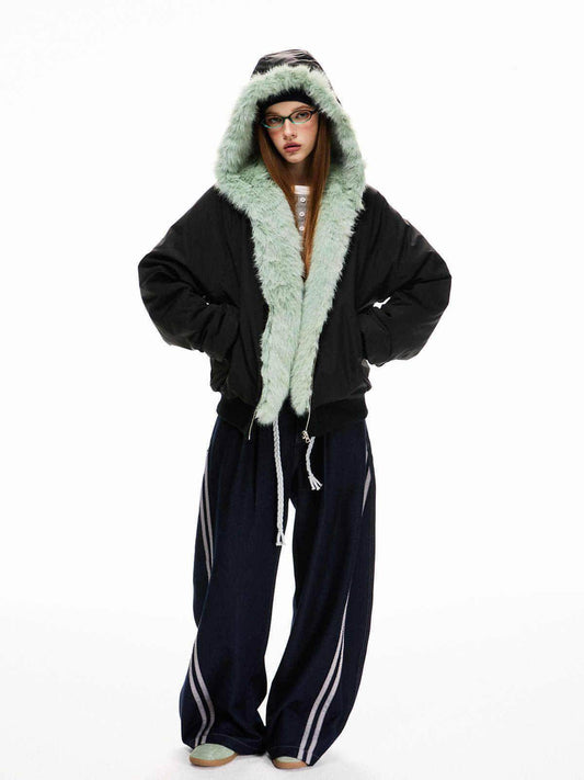 Loose Fleece-lined Warm Parka Cotton Jacket Top Coat For Women - Which Mark