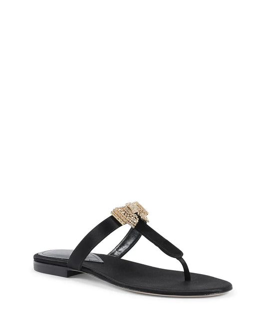 Nina Satin Sandal - Black - Which Mark