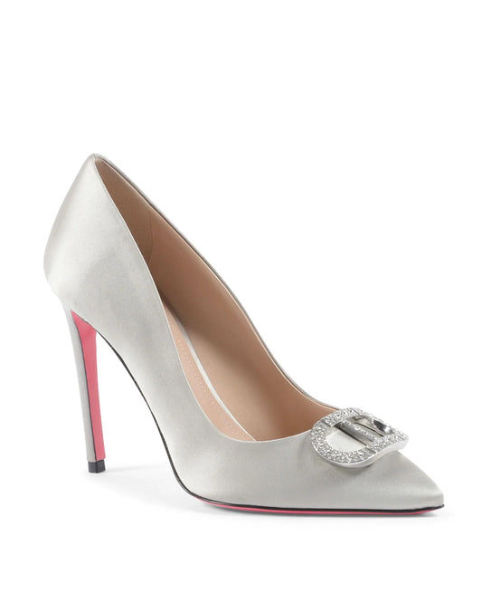 Cindarella Satin Pump - Grey - Which Mark