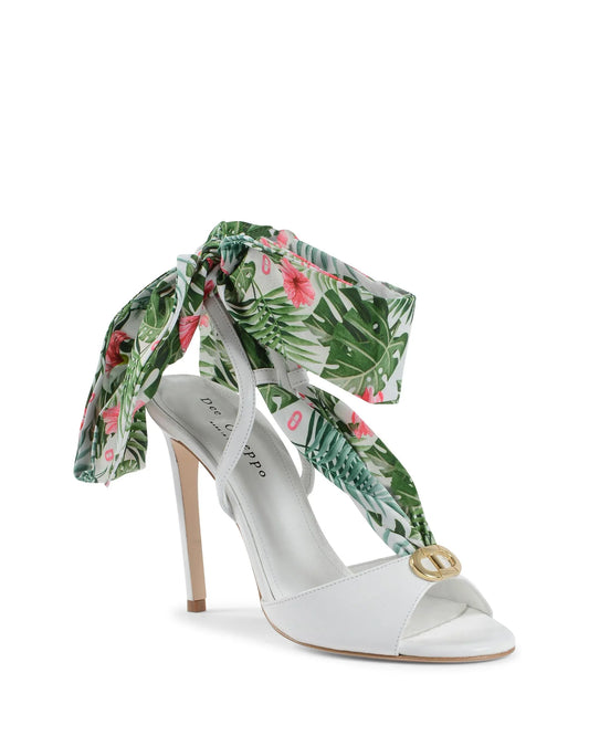 Evelyn Silk Printed Heel - Which Mark