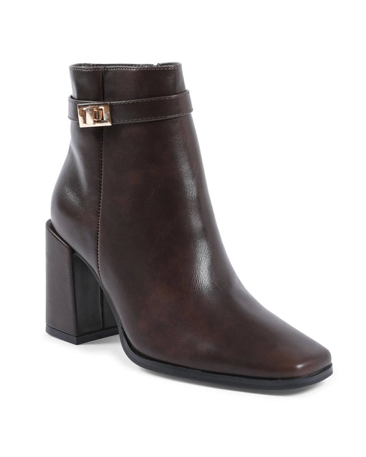 19V69 Italia Womens Ankle Boot Brown X730 MARRONE - Which Mark