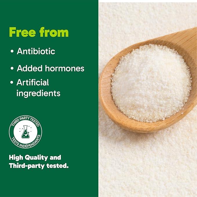 Organika Canadian-Made Enhanced Collagen Powder - for Healthy Hair, Skin, Nails, and Joints. Hydrolyzed Protein Peptides for Better Absorption- Grass-Fed, Non-GMO- Unflavoured- 250g - Which Mark