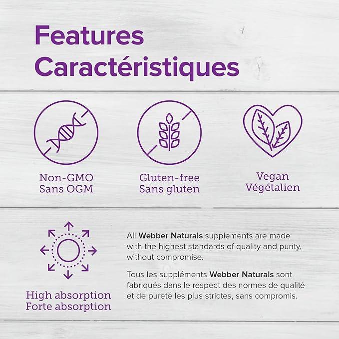 Webber Naturals Zinc Citrate 50 mg, 180 Tablets, For Healthy Skin and Immune Support, Vegan - Which Mark