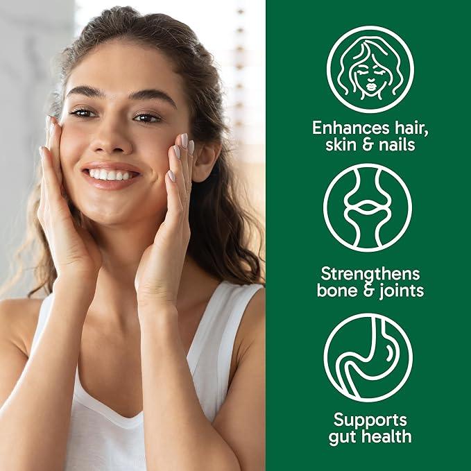 Organika Canadian-Made Enhanced Collagen Powder - for Healthy Hair, Skin, Nails, and Joints. Hydrolyzed Protein Peptides for Better Absorption- Grass-Fed, Non-GMO- Unflavoured- 250g - Which Mark