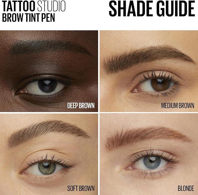 Maybelline New York Tattoo Studio Brow Tint Pen Makeup, Soft Brown, 0.037 fl. oz. - Which Mark