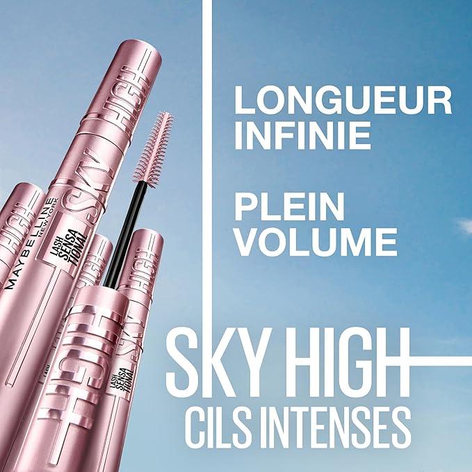Maybelline New York Lash Sensational Sky High Washable Eyelash Mascara Makeup, Volumizing, Lengthening, Defining, Curling, Multiplying, Buildable Formula, Very Black, 7.2 ml - Which Mark