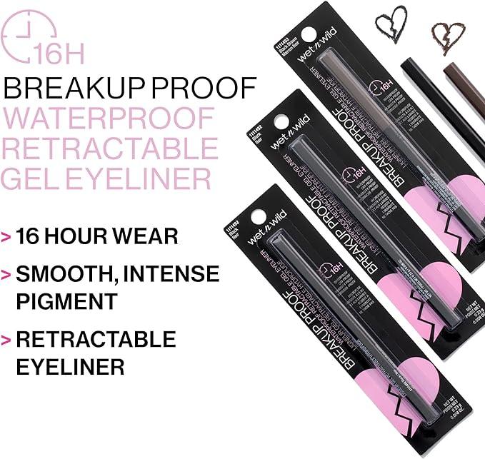 Wet n Wild Mega Last Breakup-Proof Waterproof Retractable Eyeliner Blackest Black - Which Mark
