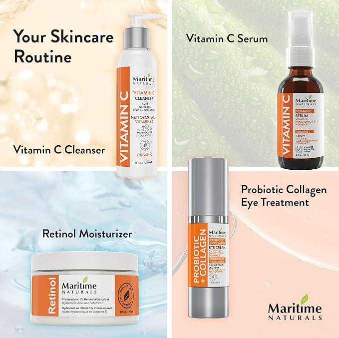Maritime Naturals Retinol Moisturizer, Professional Grade Face Moisturizer with Hyaluronic Acid & Vitamin E, Face Cream for Women and Men, Organic Ingredients (120ml) Born in Nova Scotia, Canada - Which Mark