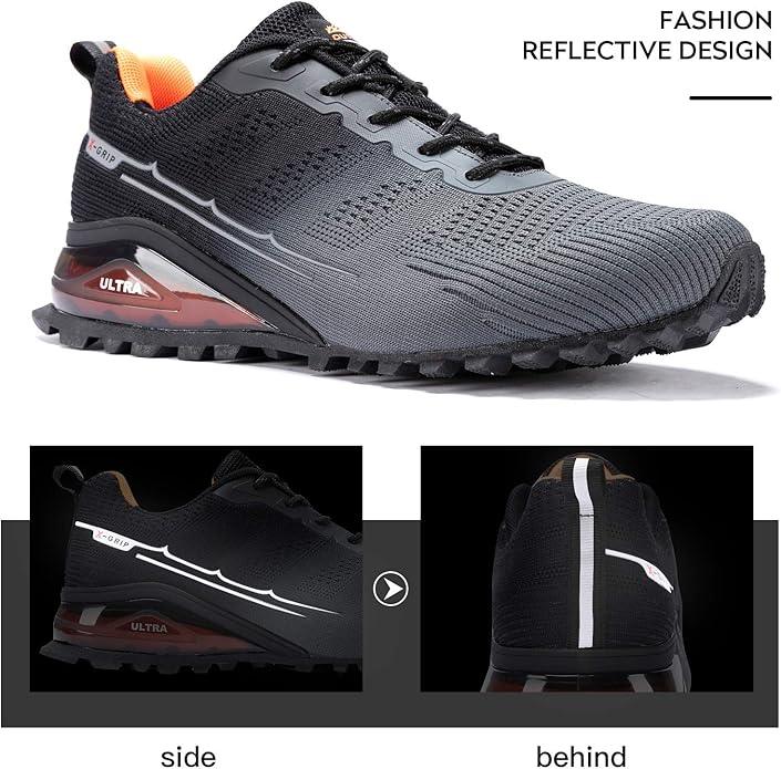 Kricely Men's Trail Running Shoes Walking Sneakers for Hiking Tennis Cross Training Mens Outdoor Fashion Snearker Casual Workout Footwear - Which Mark