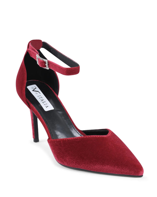 19V69 Italia Womens Ankle Strap Pump Red F0110 ROSSO - Which Mark
