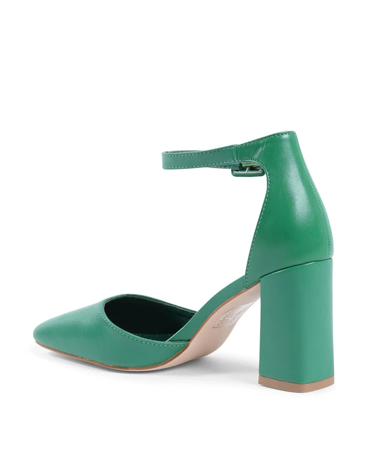 19V69 Italia Womens Ankle Strap Pump Green HLL0127 VERDE - Which Mark