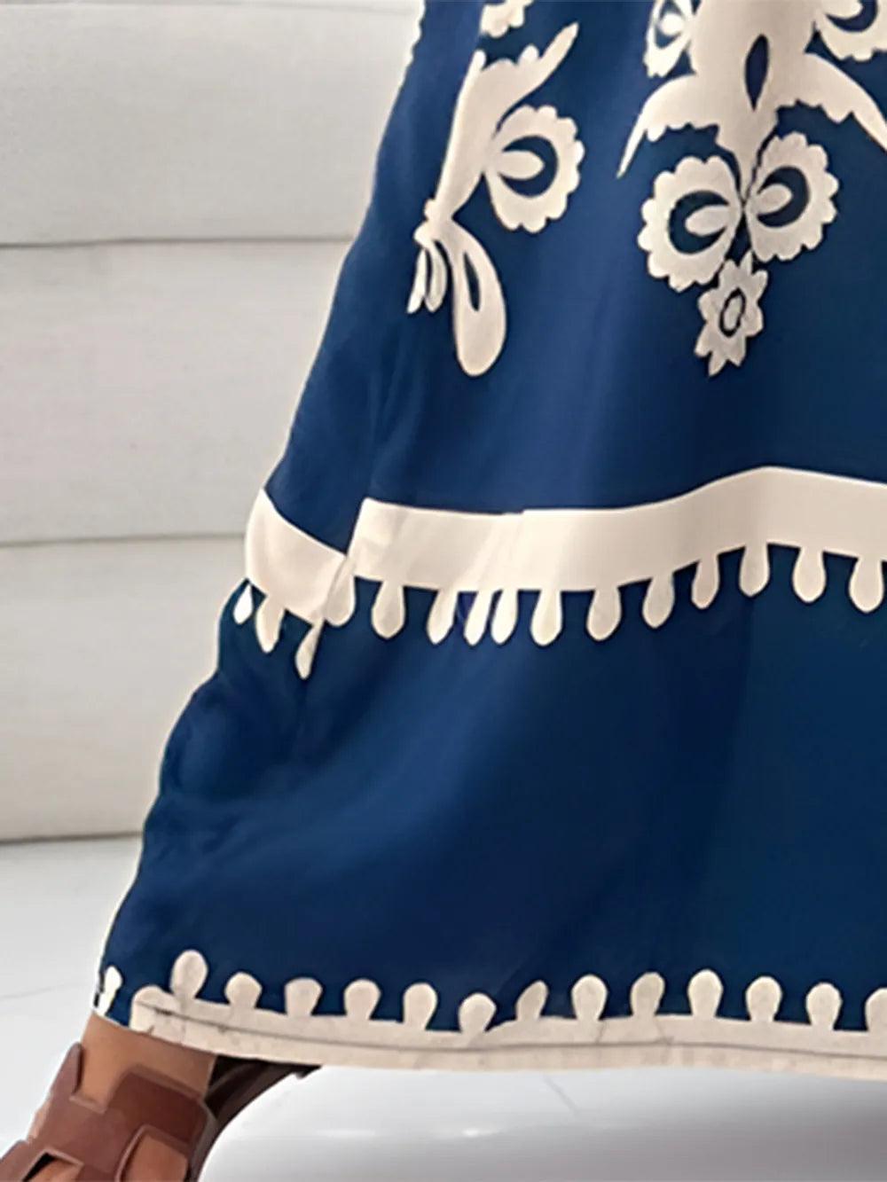 Printed Spaghetti Strap Sleeveless Maxi Dress - Which Mark