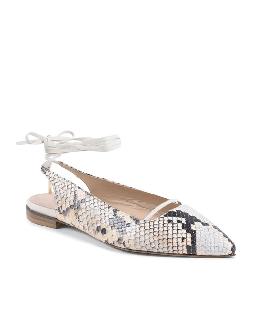 Brenda Flat Python - Black/Nude - Which Mark