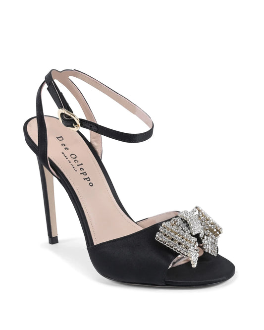 Satin Bow Sandal - Black - Which Mark