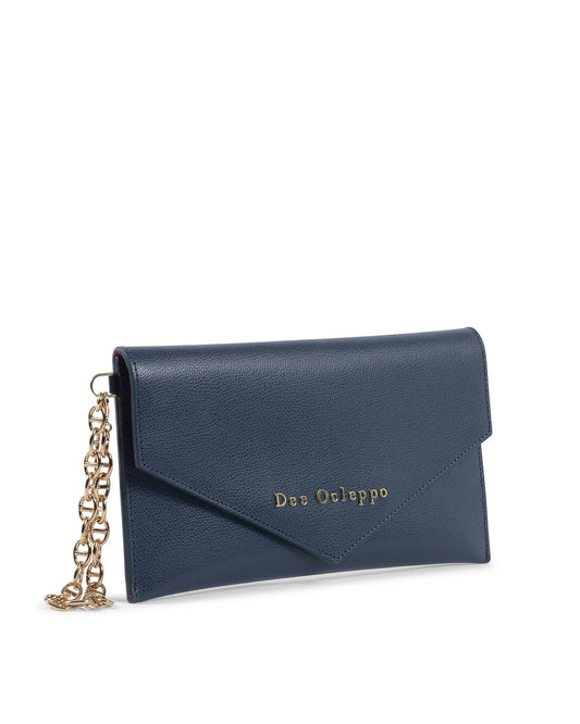 Dee Ocleppo Womens Clutch DC220 LOGO PALMELLATO BLUE NAVY - Which Mark