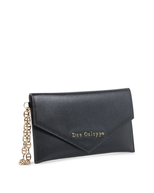 Dee Ocleppo Womens Clutch DC220 LOGO PALMELLATO BLACK - Which Mark