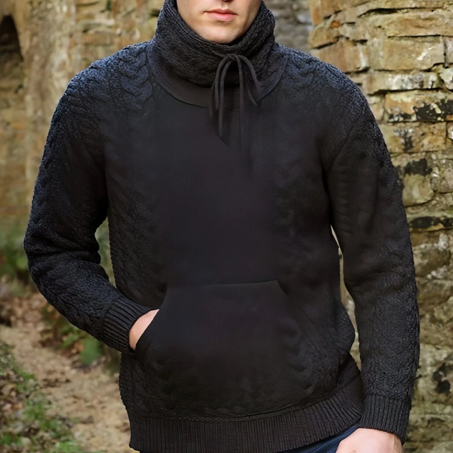 Vest Male College style home Buttons Ripped men sweater Slim - Which Mark