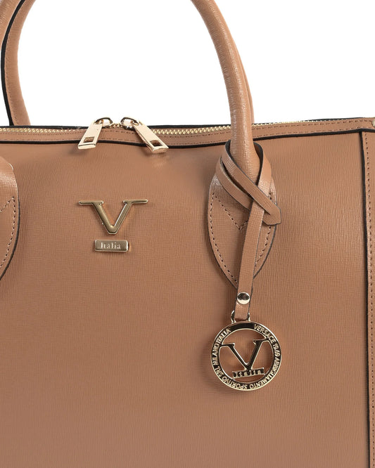 V Italia Womens Handbag Tan V014-G SAFFIANO CUOIO CHIARO - Which Mark