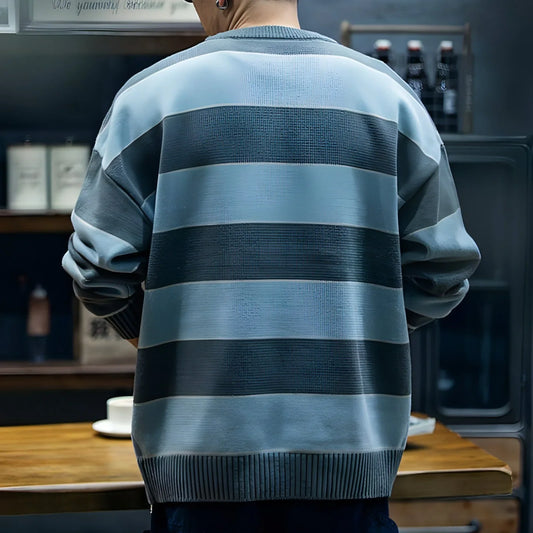 Men's Loose Fashion Brand Crew Neck Casual Sweater Men's - Which Mark