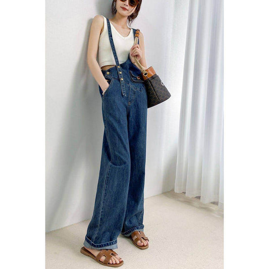 DenimCharm™ – Utility Strap Suspender Jeans - Which Mark