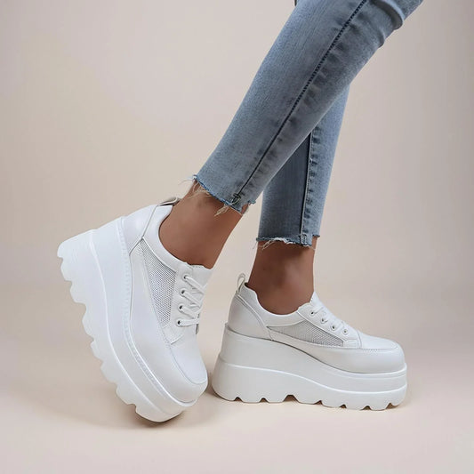 Women's Fashion Lace-up Thick Bottom Casual Daddy Shoes - Which Mark