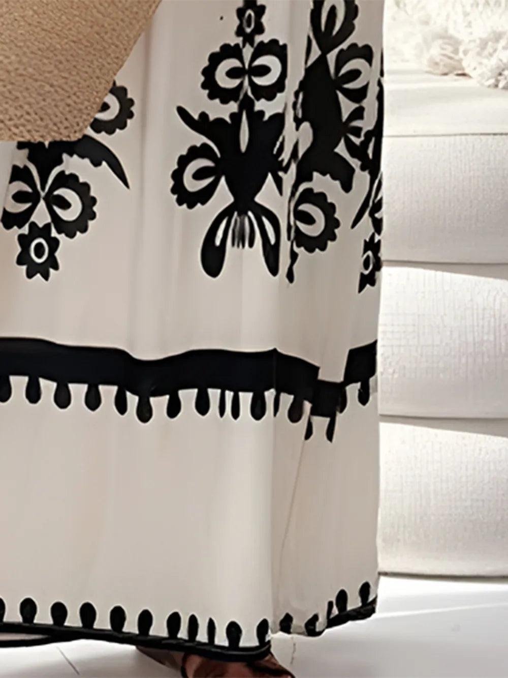 Printed Spaghetti Strap Sleeveless Maxi Dress - Which Mark