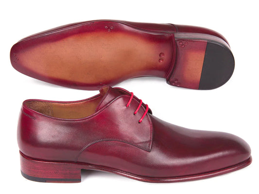 Paul Parkman Burgundy Hand Painted Derby Shoes (ID#633BRD72) - Which Mark