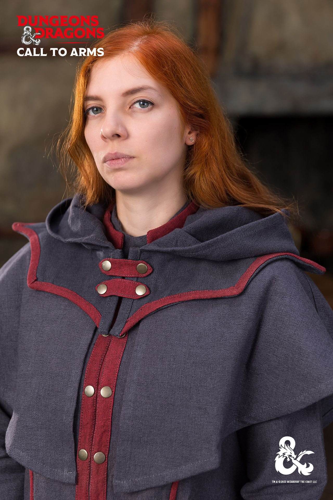 Dungeons & Dragons Warlock Hood Grey/Red - Which Mark