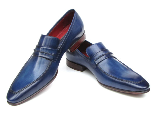 Paul Parkman Men's Loafer Shoes Navy (ID#068-BLU) - Which Mark