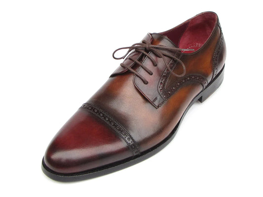 Paul Parkman Bordeaux, Tobacco Derby Shoes (ID#046-BRD-BRW) - Which Mark