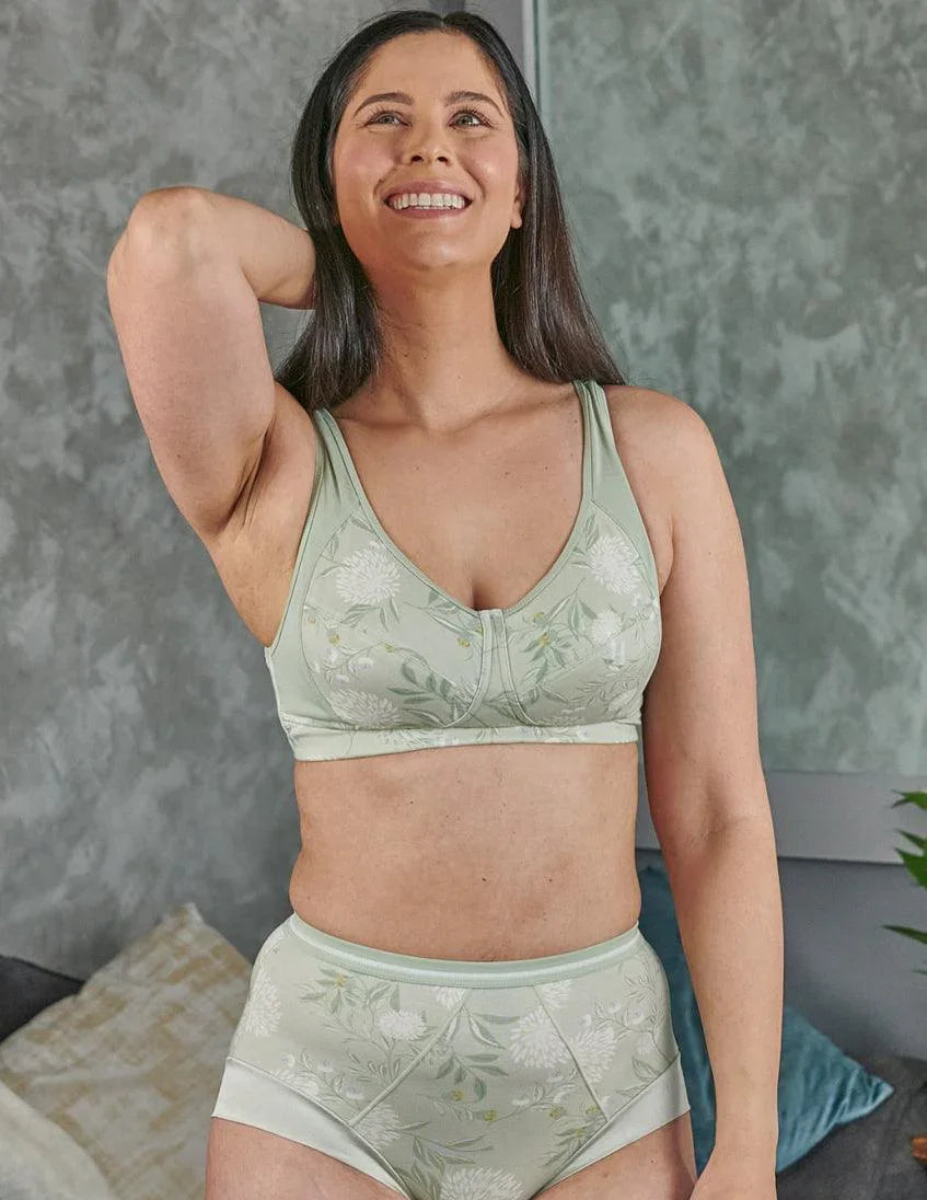Valentina - Silk Back Support Full Cup Non Wire Organic Cotton Bra - Which Mark