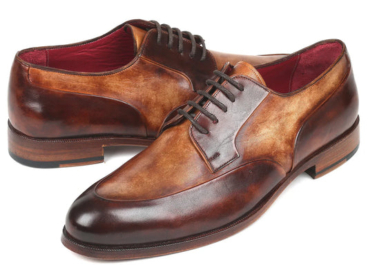 Paul Parkman Men's Dual Tone Brown Derby Shoes (ID#995-BRW) - Which Mark