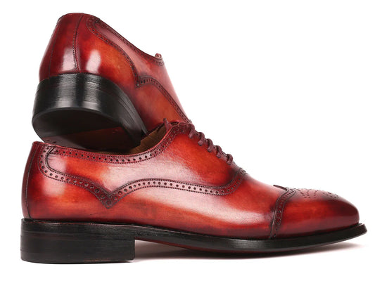 Paul Parkman Men's Goodyear Welted Oxford Shoes Reddish Brown - Which Mark