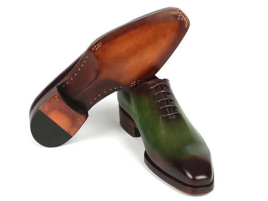 Paul Parkman Goodyear Welted Wholecut Oxfords Green & Bordeaux - Which Mark