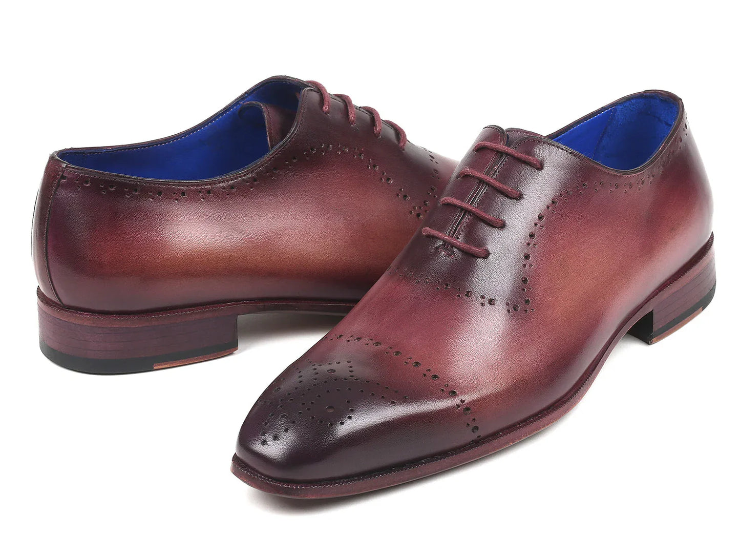 Paul Parkman Burgundy Hand-Painted Classic Brogues (ID#ZLS35BUR) - Which Mark