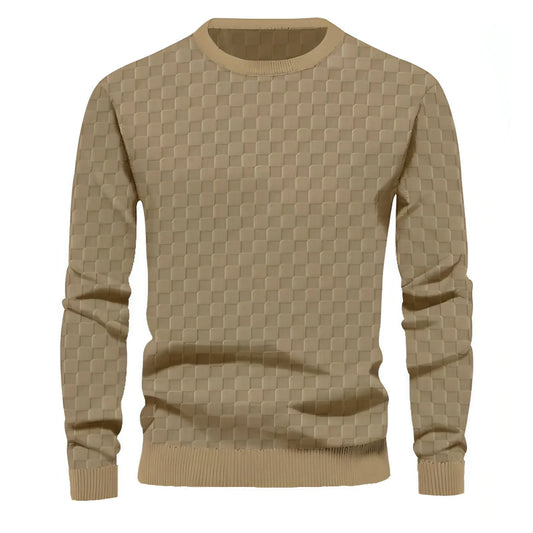 Crew Neck Casual Base Long Sleeve T-Shirt Men - Which Mark