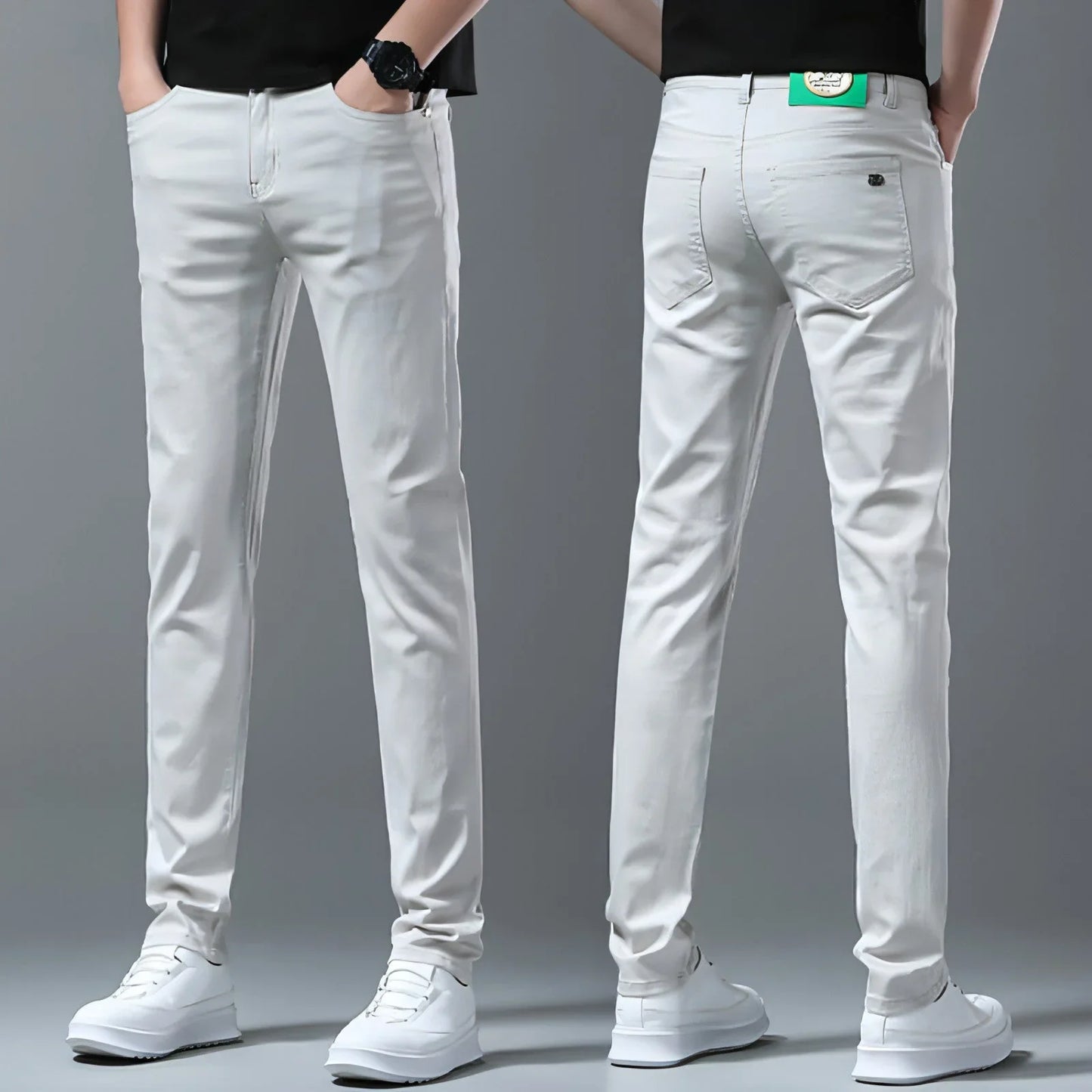 Men's Korean Style Slim-fitting Ankle-tied Youth High-end Pants - Which Mark