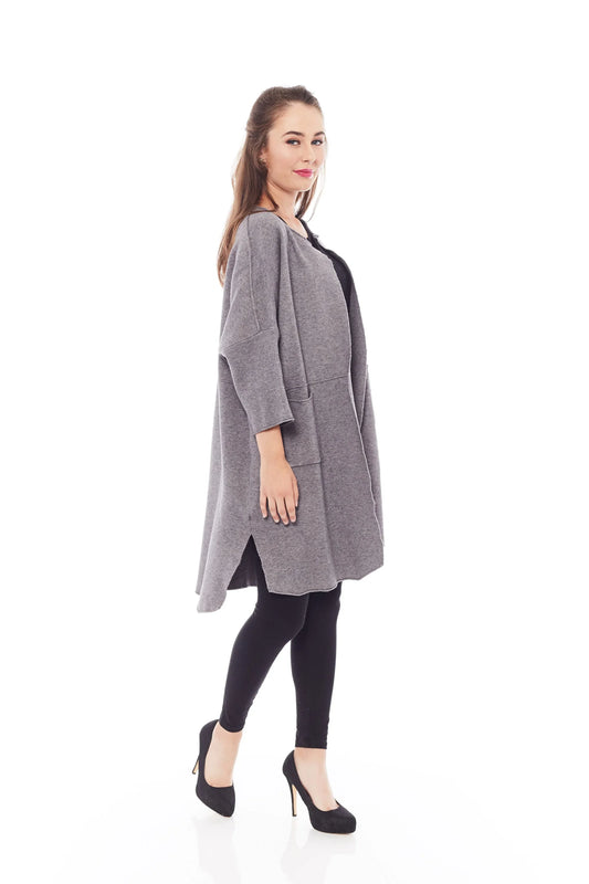 A STYLE UP CARDIGAN IN HAZE GREY - Which Mark