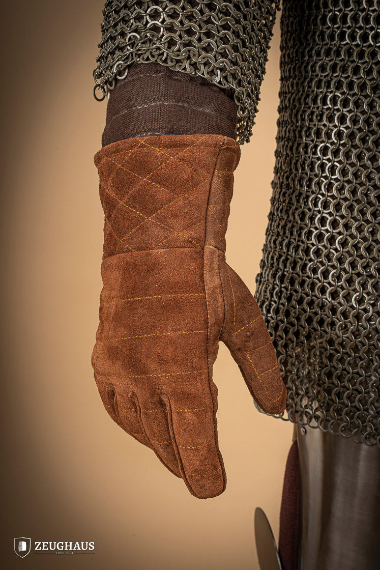 Suede Gloves for Gauntlets Brown - Which Mark