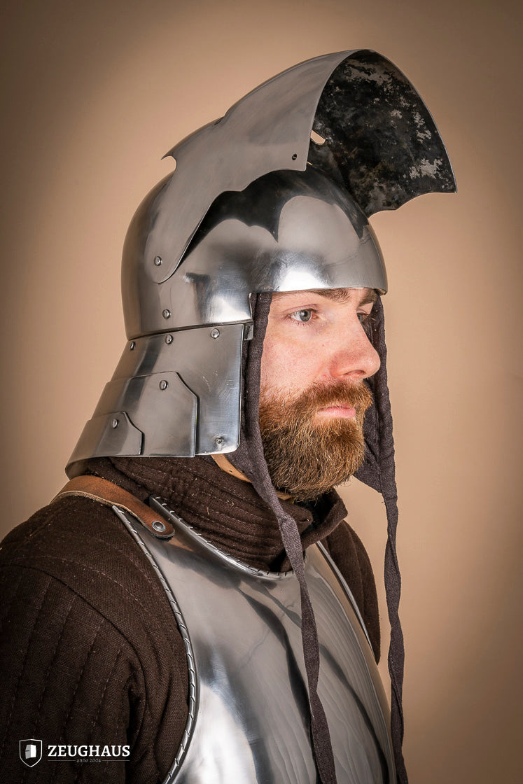 German Sallet Helmet 15th Cent. 1,6mm Polished - Which Mark