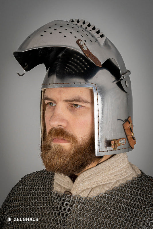 Bascinet Helmet with Visor 2.5mm Polished - Which Mark