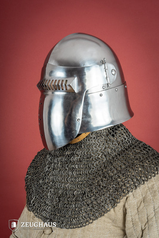 Bascinet Helmet 14th Cent. 2mm Polished - Which Mark