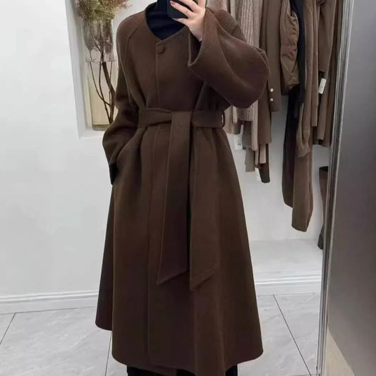 Women's Reversible Cashmere Coat – Elegant & Versatile Winter Style - Which Mark